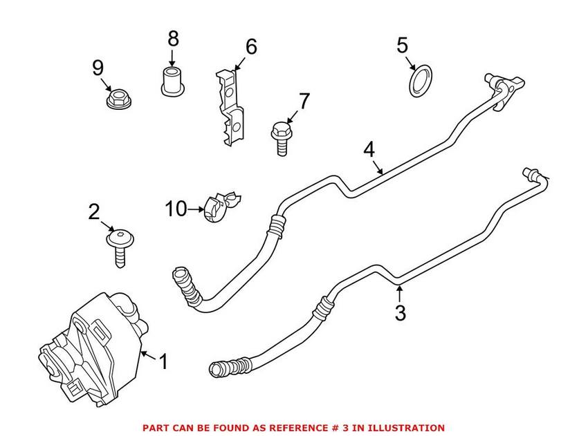 BMW Auto Trans Cooler Line (Inlet) 17227577635